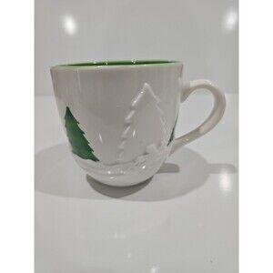Starbucks Holiday 2006 Embossed Christmas Tree Sledding Snow - 16 oz Coffee  Mug